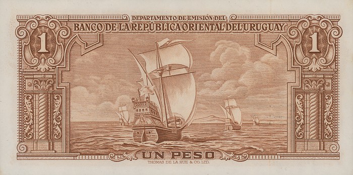 Back of Uruguay p35b: 1 Peso from 1939