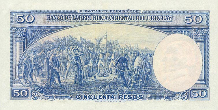 Back of Uruguay p38b: 50 Pesos from 1939