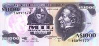 Gallery image for Uruguay p64Ab: 1000 Nuevos Pesos from 1992