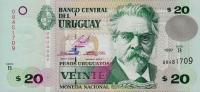 p74b from Uruguay: 20 Pesos Uruguayos from 1997