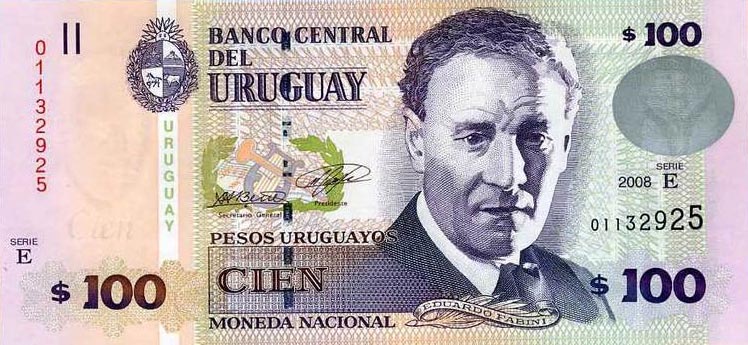 Front of Uruguay p88a: 100 Pesos Uruguayos from 2006