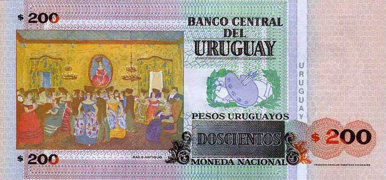 Back of Uruguay p89a: 200 Pesos Uruguayos from 2006