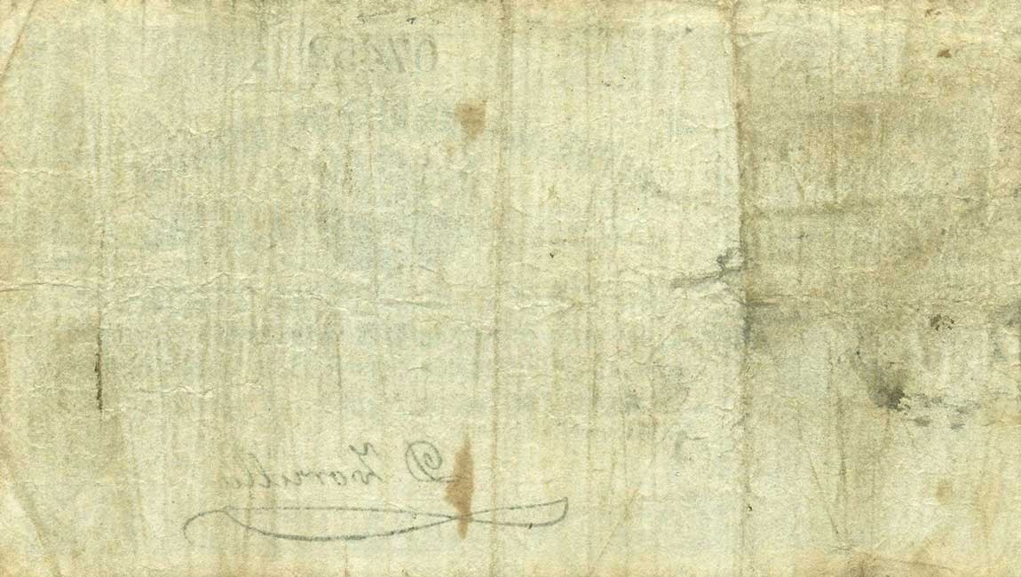 Back of Uruguay pA118: 1 Peso from 1875