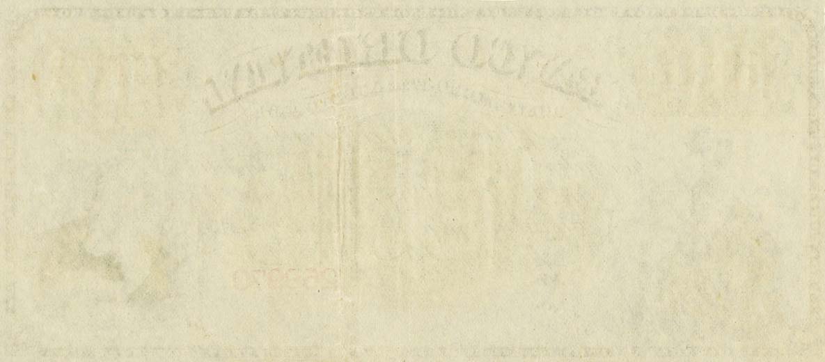 Back of Uruguay pS383r: 1 Peso from 1867