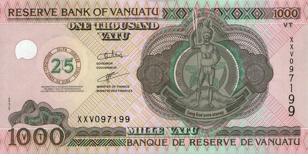 Front of Vanuatu p11: 1000 Vatu from 2006