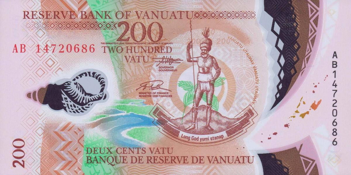Front of Vanuatu p12: 200 Vatu from 2014