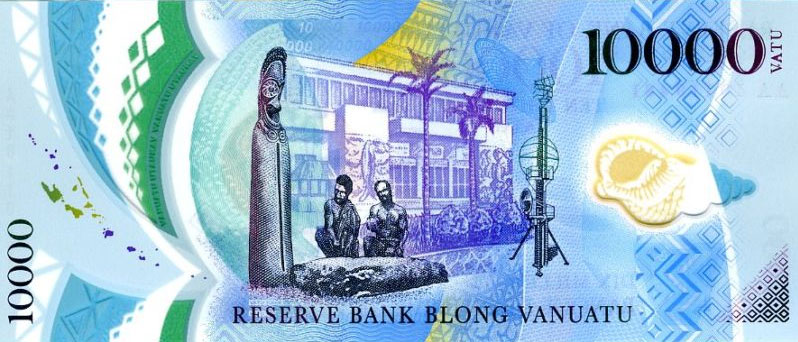 Back of Vanuatu p16: 10000 Vatu from 2010