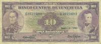 Gallery image for Venezuela p42a: 10 Bolivares from 1961