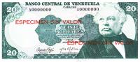 Gallery image for Venezuela p53s1: 20 Bolivares