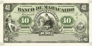 pS219p from Venezuela: 40 Bolivares from 1916