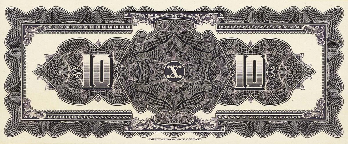 Back of Venezuela pS226p: 10 Bolivares from 1925