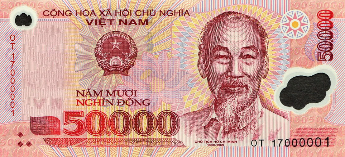 Front of Vietnam p121l: 50000 Dong from 2017