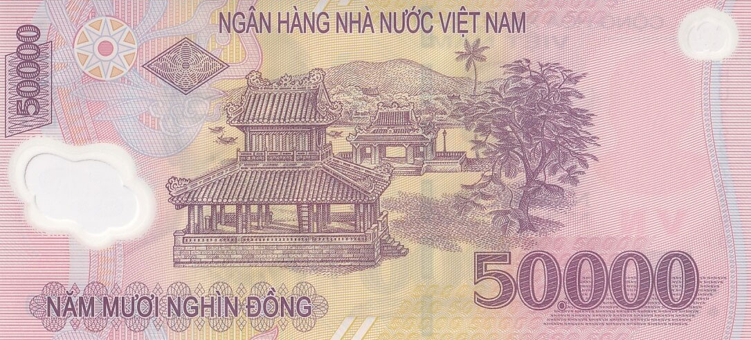 Back of Vietnam p121m: 50000 Dong from 2019