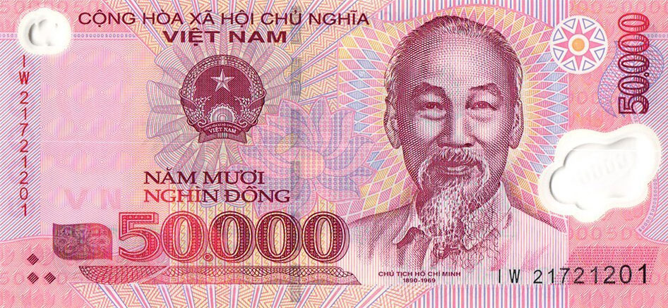 Front of Vietnam p121o: 50000 Dong from 2021