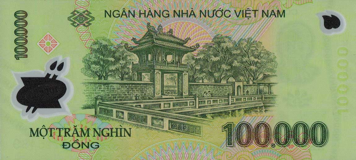 Back of Vietnam p122c: 100000 Dong from 2006