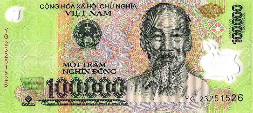 Front of Vietnam p122t: 100000 Dong from 2023