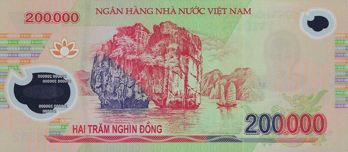 Back of Vietnam p123g: 200000 Dong from 2014