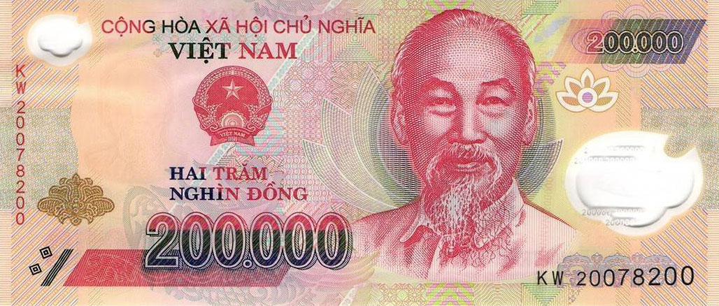 Front of Vietnam p123k: 200000 Dong from 2020