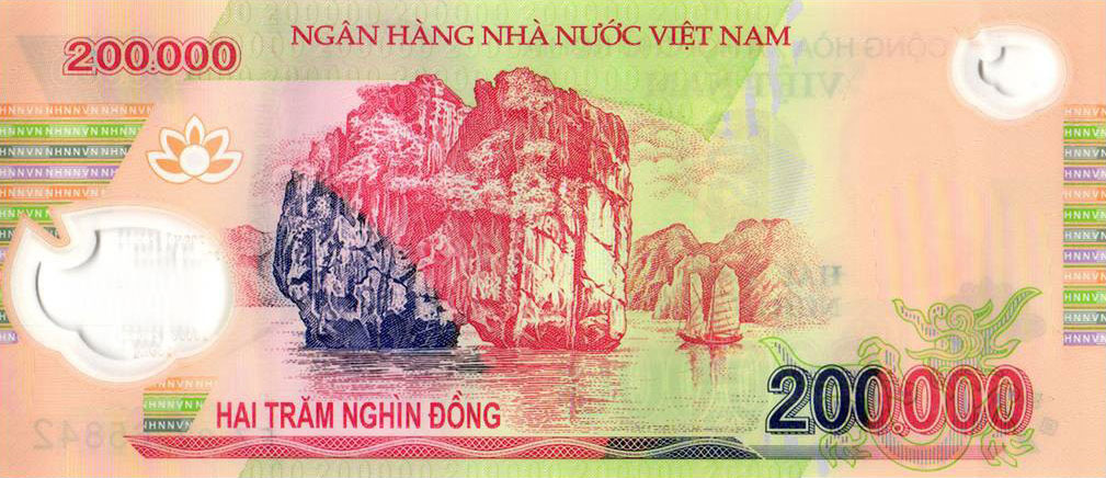 Back of Vietnam p123m: 200000 Dong from 2022