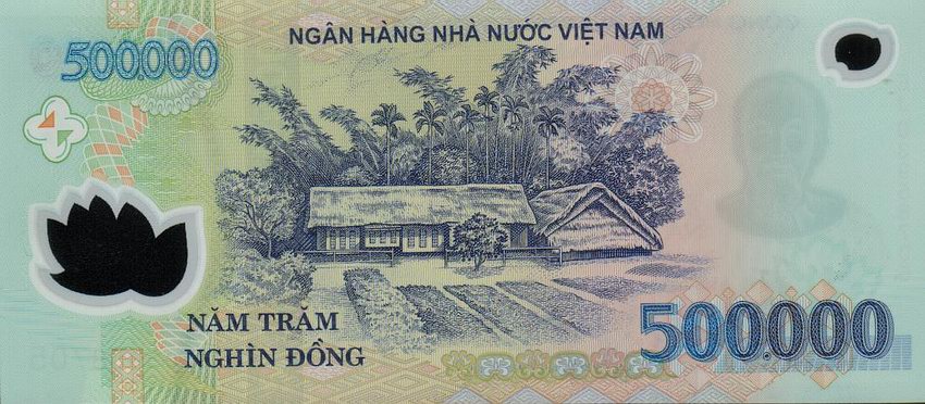 Back of Vietnam p124a: 500000 Dong from 2003