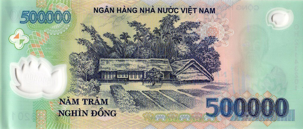 Back of Vietnam p124q: 500000 Dong from 2021