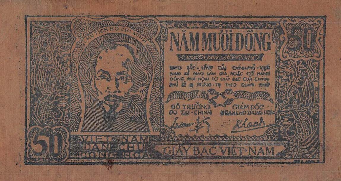 Front of Vietnam p27b: 50 Dong from 1948