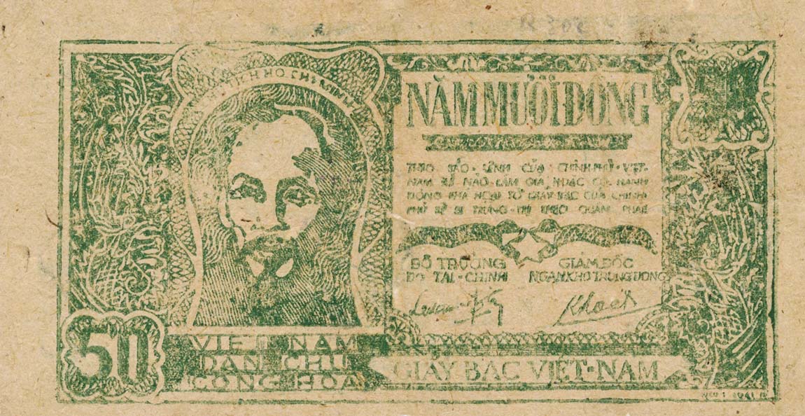 Front of Vietnam p27c: 50 Dong from 1948