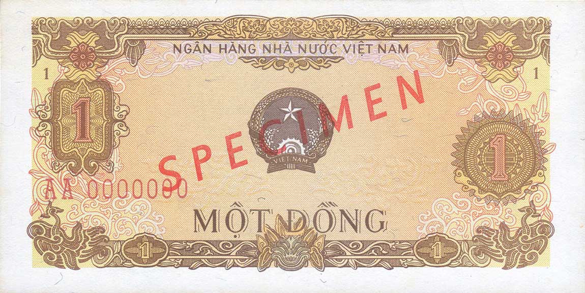 Front of Vietnam p80s: 1 Dong from 1976