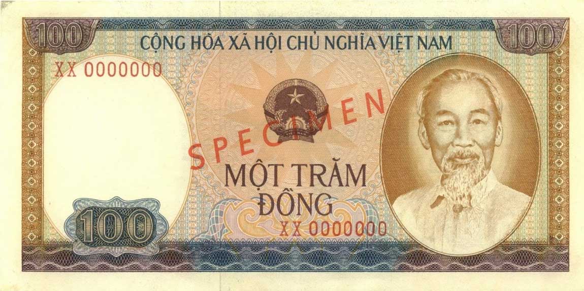 Front of Vietnam p88s: 100 Dong from 1980