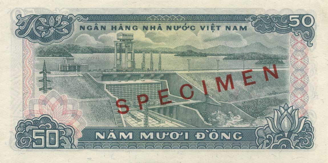 Back of Vietnam p96s: 50 Dong from 1985