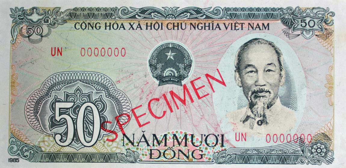 Front of Vietnam p97s: 50 Dong from 1985