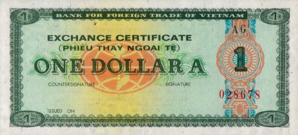 Front of Vietnam pFX8b: 1 Dollar from 1981