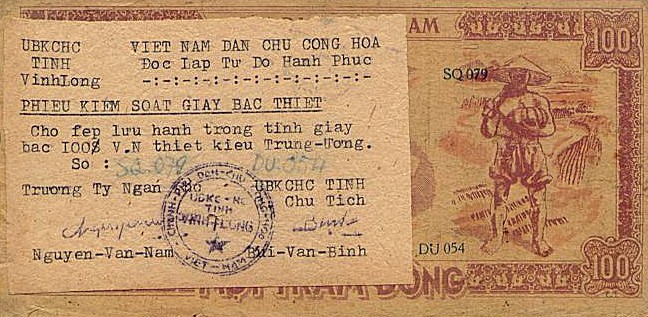 Front of Vietnam pR32: 100 Dong from 1951
