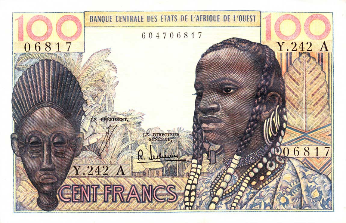 Front of West African States p101Af: 100 Francs from 1961