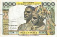 Gallery image for West African States p103Ag: 1000 Francs