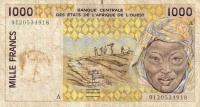 Gallery image for West African States p111Aa: 1000 Francs