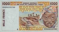 Gallery image for West African States p111Al: 1000 Francs