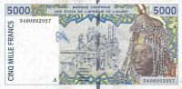 Gallery image for West African States p113Ac: 5000 Francs