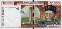 Gallery image for West African States p114Ah: 10000 Francs