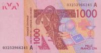 Gallery image for West African States p115Aa: 1000 Francs