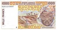 Gallery image for West African States p211Bb: 1000 Francs