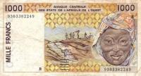 Gallery image for West African States p211Bd: 1000 Francs