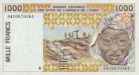 Gallery image for West African States p211Be: 1000 Francs