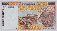 Gallery image for West African States p211Bh: 1000 Francs