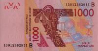 Gallery image for West African States p215Bm: 1000 Francs