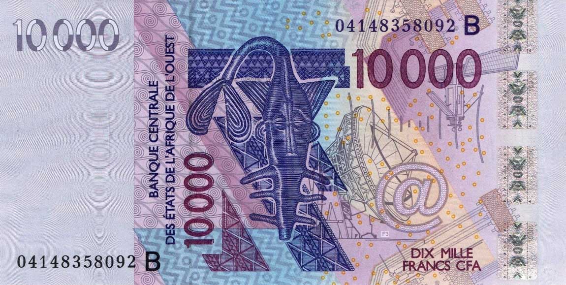 Front of West African States p218Bb: 10000 Francs from 2004