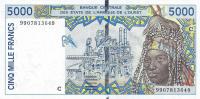 p313Ci from West African States: 5000 Francs from 1999