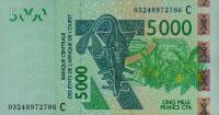 p317Ca from West African States: 5000 Francs from 2003