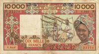 Gallery image for West African States p408Dg: 10000 Francs