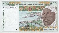 p410Dl from West African States: 500 Francs from 2001